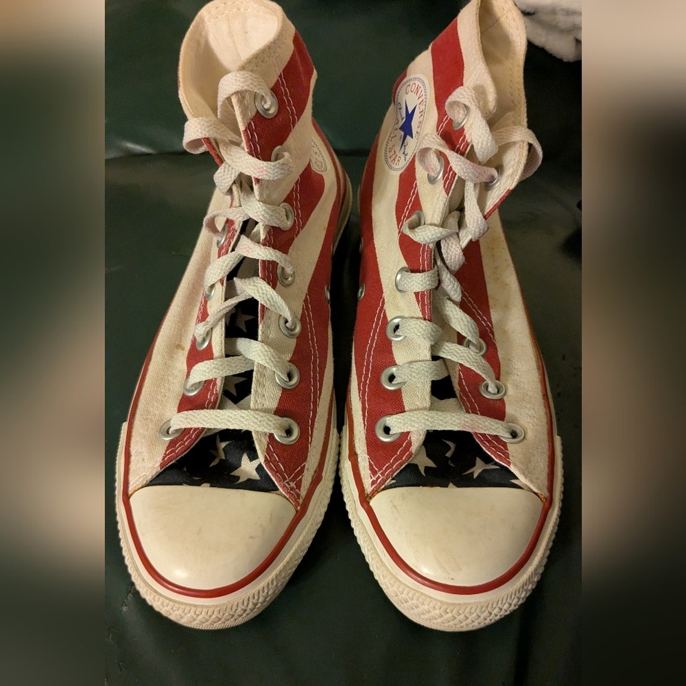 Converse Classic Chuck Taylor Red White Blue American Flag Women's 6.5 High-Tops
